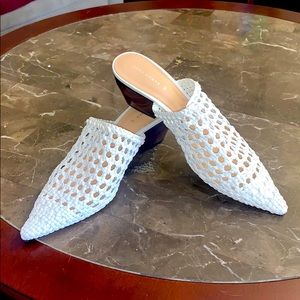 ZARA WOVEN COWBOY HEELED MULES size 9 (40EU)